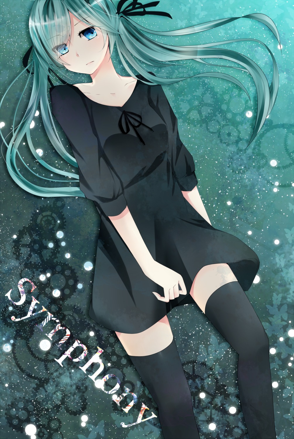 dress hatsune_miku shiino_sera thighhighs vocaloid