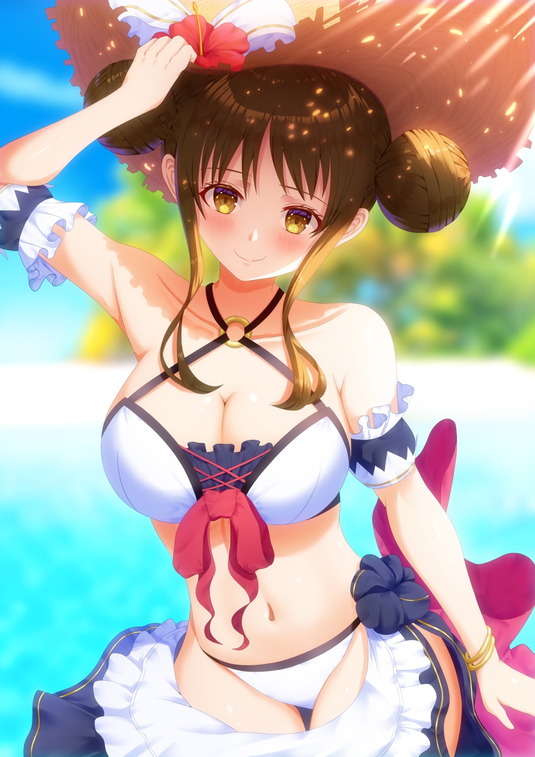 amano_suzume bikini cleavage fujifuji924 princess_connect princess_connect!_re:dive swimsuits