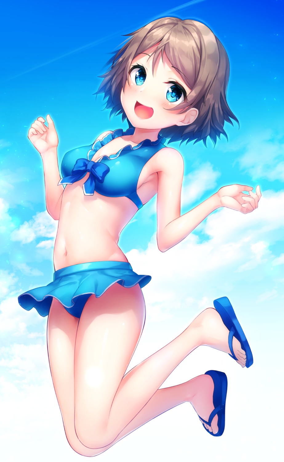 bikini cleavage kokkeina_budou love_live!_sunshine!! swimsuits watanabe_you