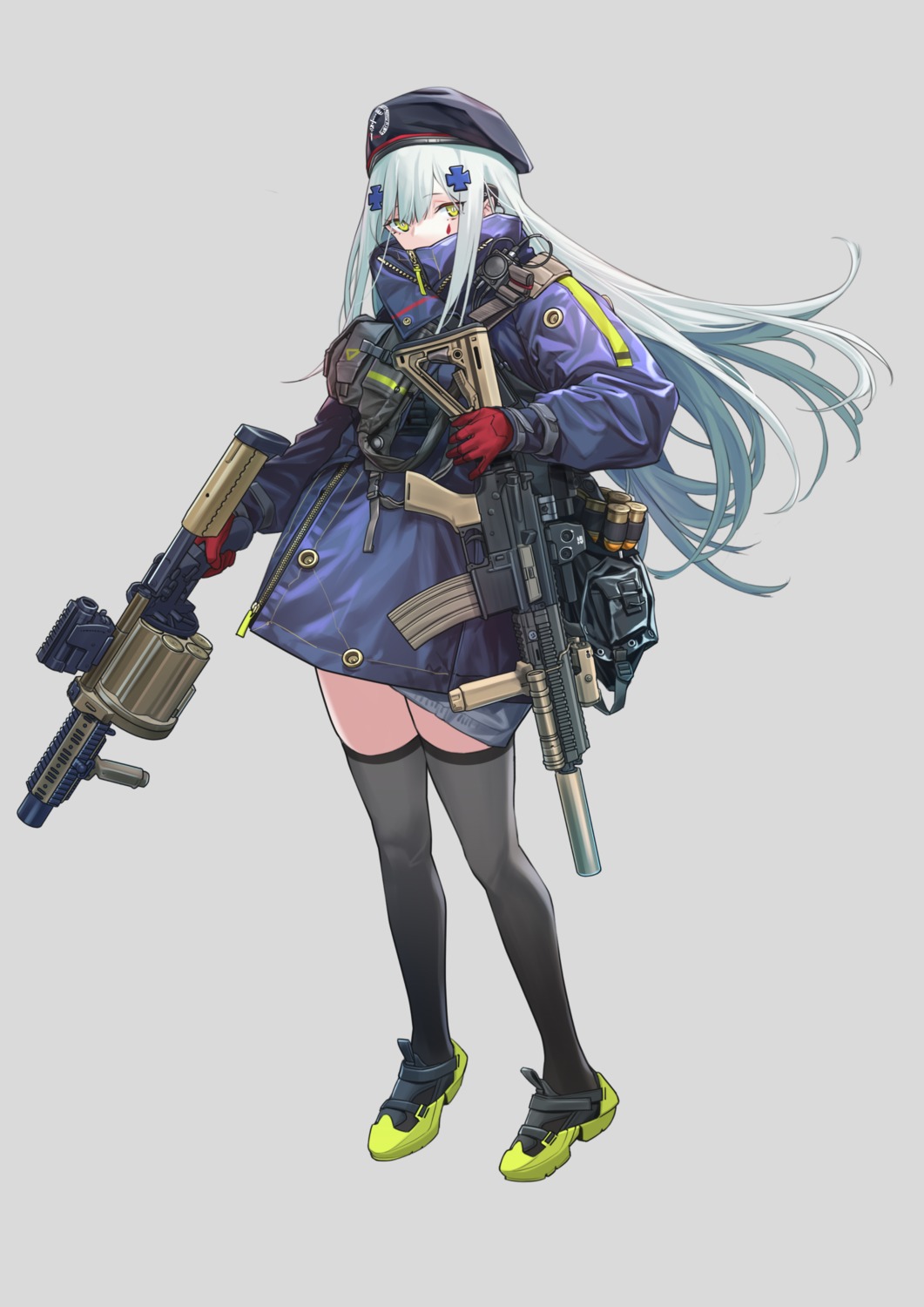 girls_frontline gun hk416_(girls_frontline) thighhighs yitiao_er-hua