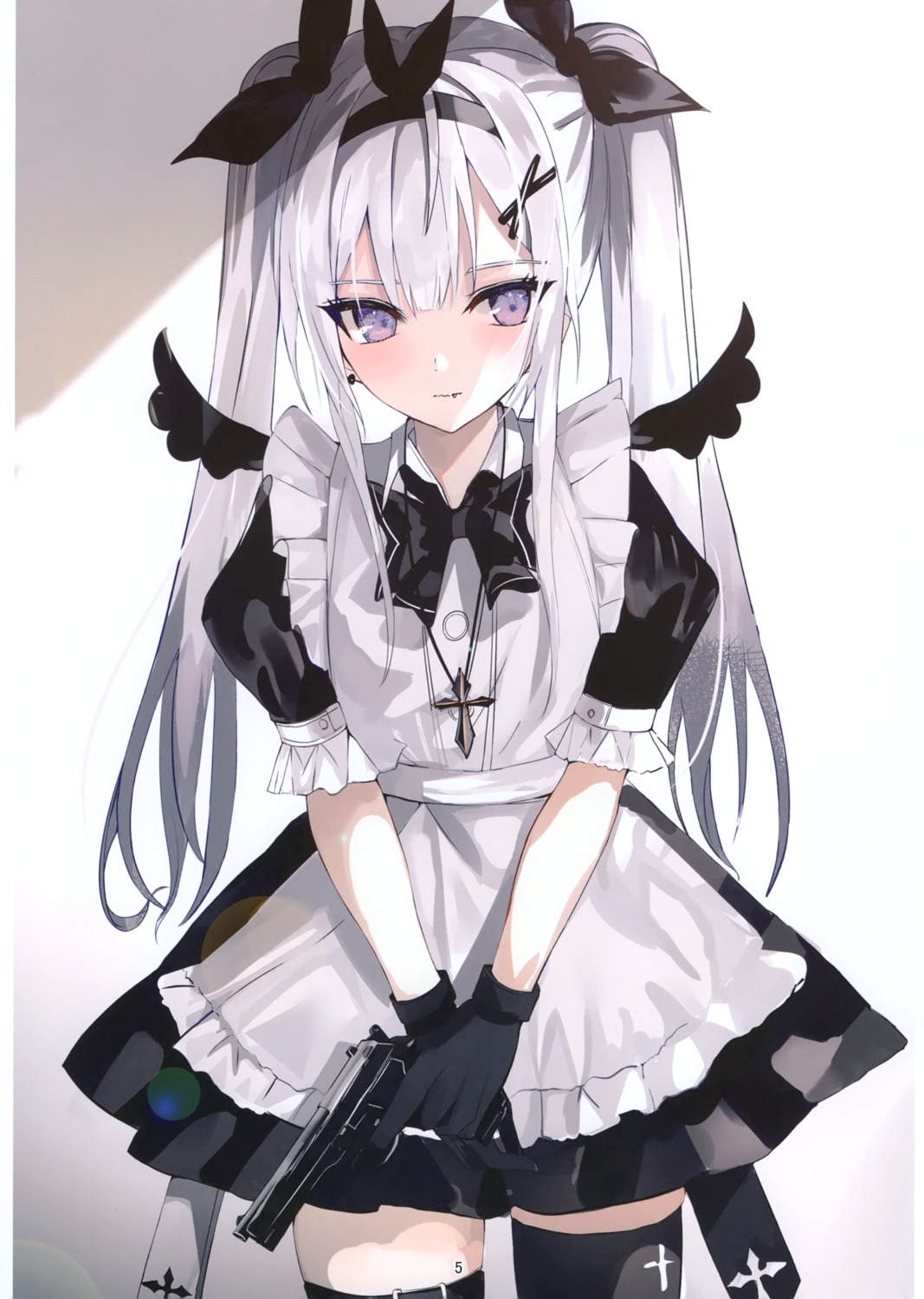 greennight gun maid thighhighs wings