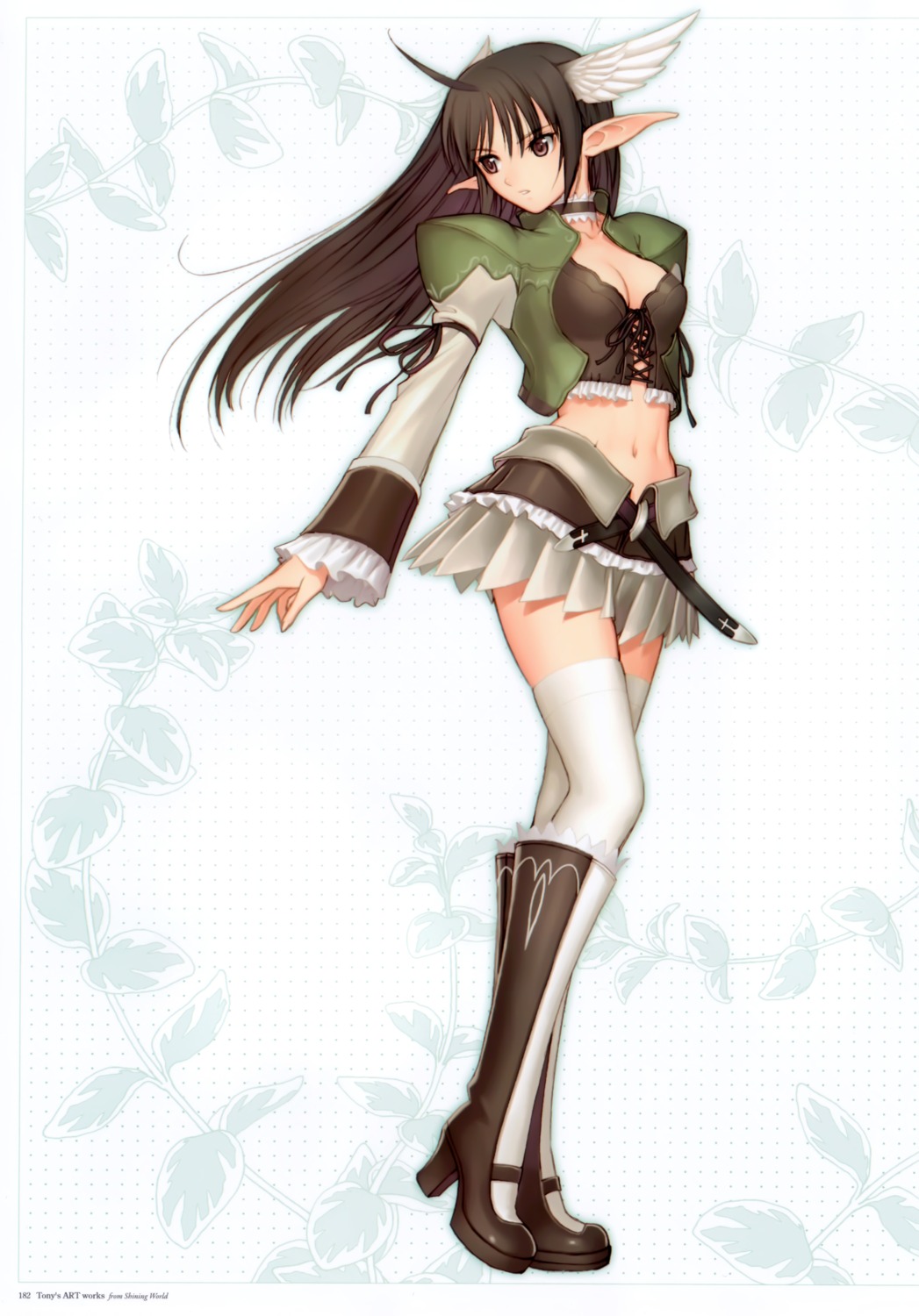 elf pointy_ears shining_tears shining_wind shining_world thighhighs tony_taka xecty_ein