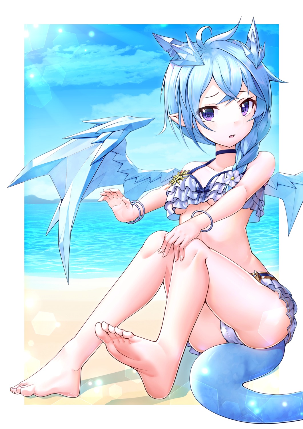 bikini feet horns pointy_ears princess_connect princess_connect!_re:dive shefi swimsuits tagme tail wings