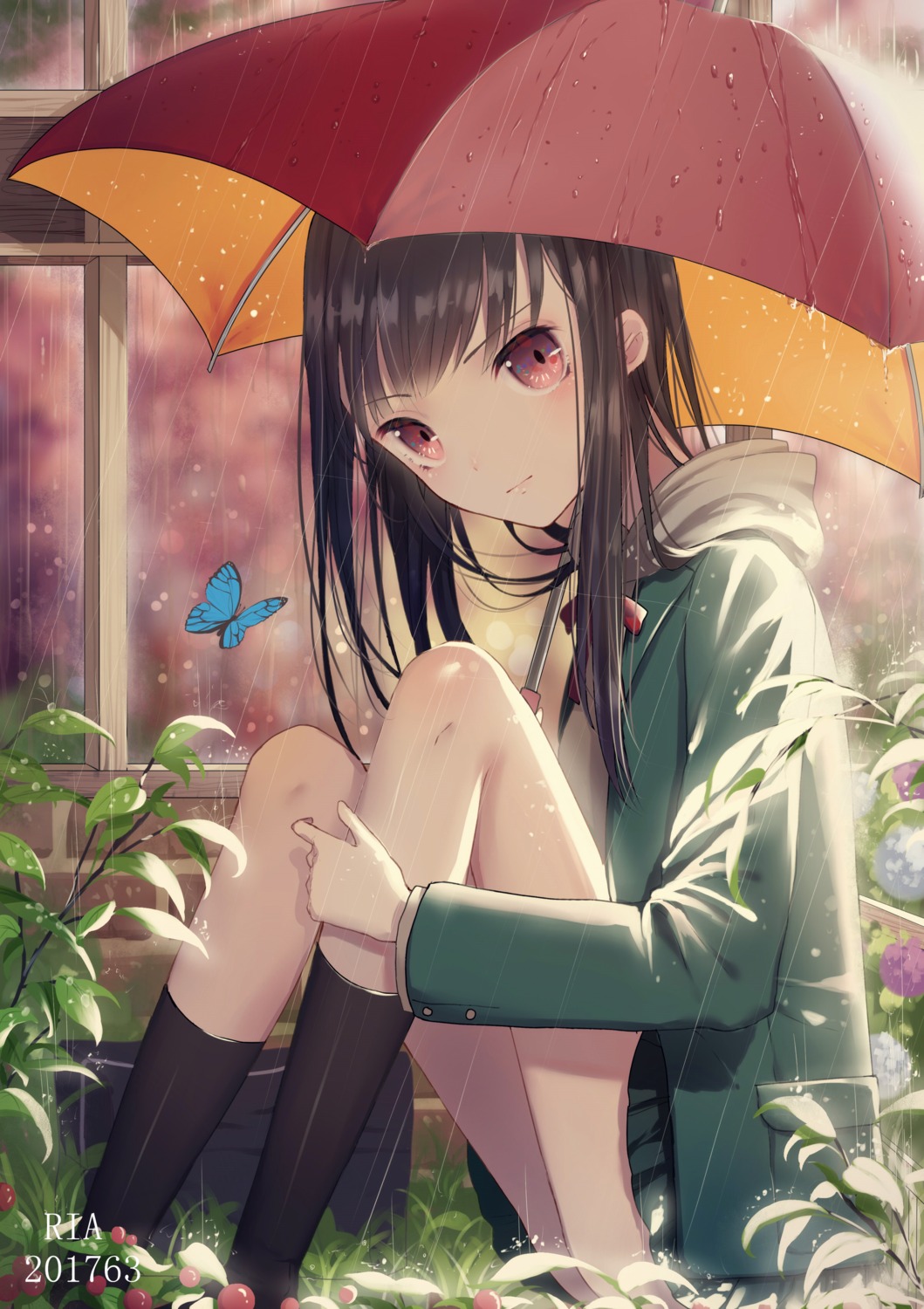 saikou-iro_aurora seifuku umbrella