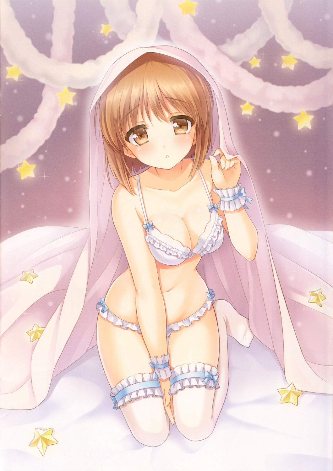 bra garter hagiwara_yukiho k+y=k k-ko pantsu the_idolm@ster thighhighs