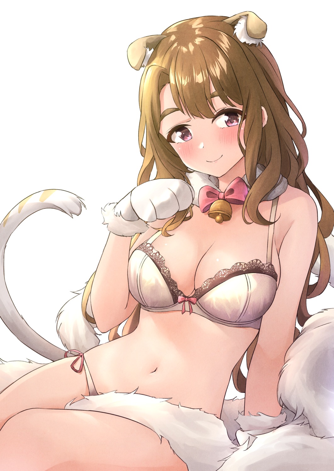 animal_ears b1ack bra miyao_miya nekomimi pantsu tail the_idolm@ster the_idolm@ster_million_live! the_idolm@ster_million_live!_theater_days