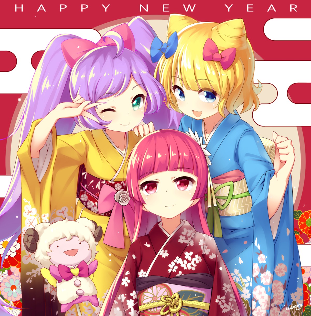 blueberry_(5959) houjou_sophie kimono manaka_lala minami_mirei pretty_series pripara