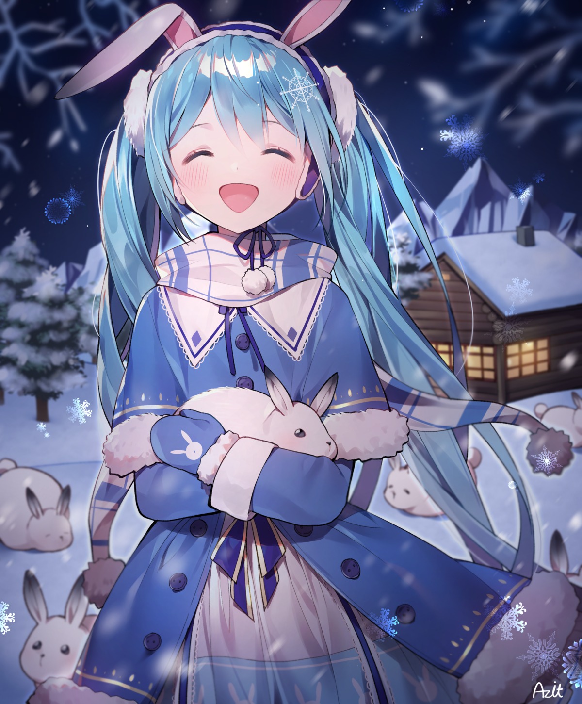 animal_ears azit_(down) bunny_ears hatsune_miku vocaloid