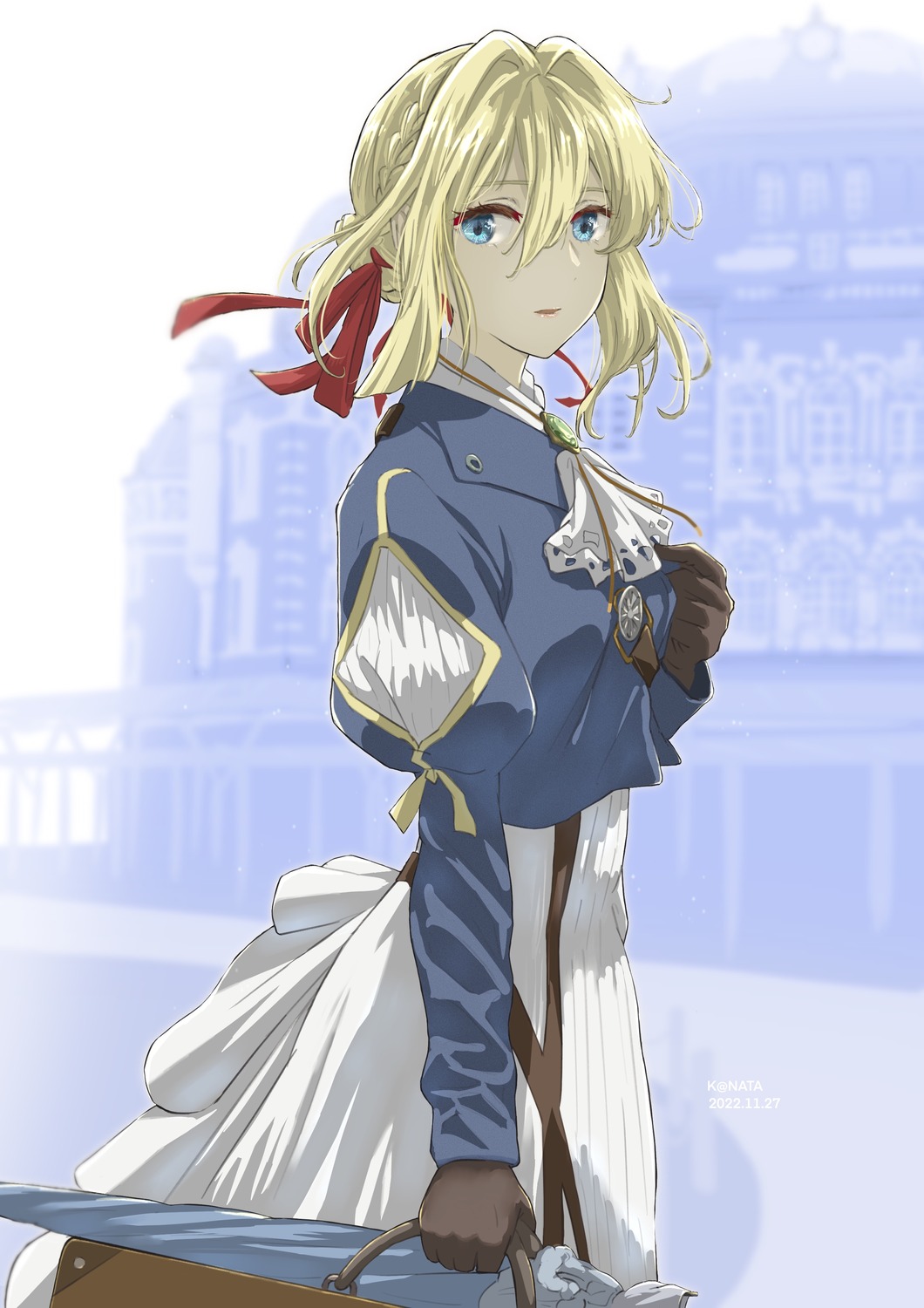 dress k@nata umbrella violet_evergarden violet_evergarden_(character)