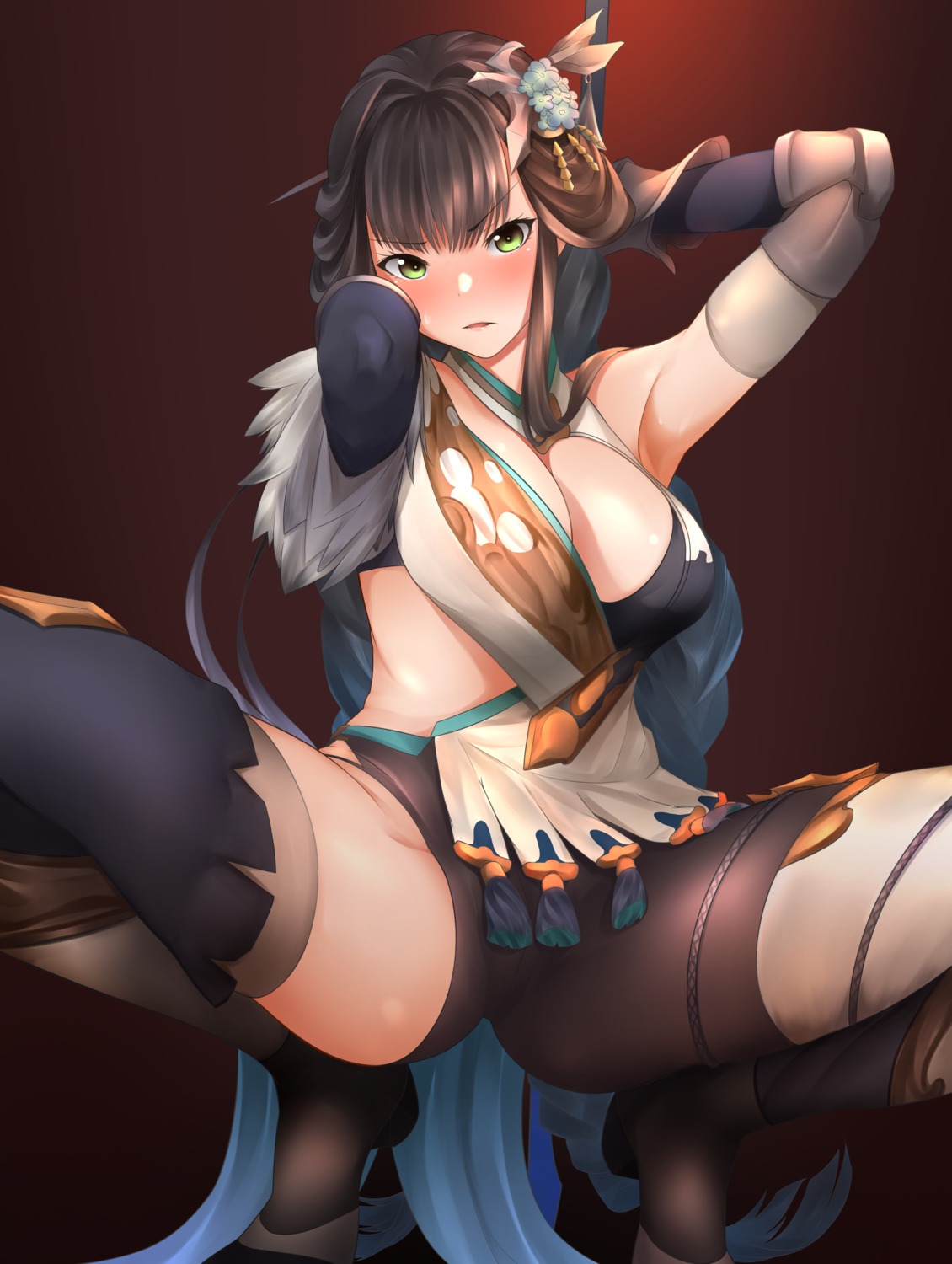 armor granblue_fantasy heels mr2d thighhighs