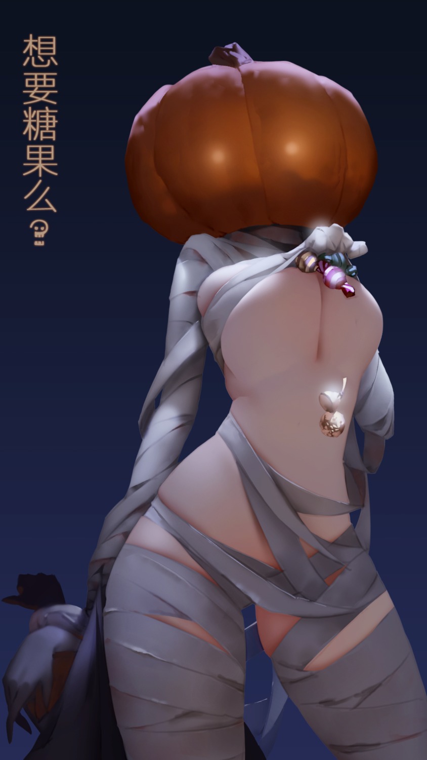 b.bor bandages halloween naked_ribbon