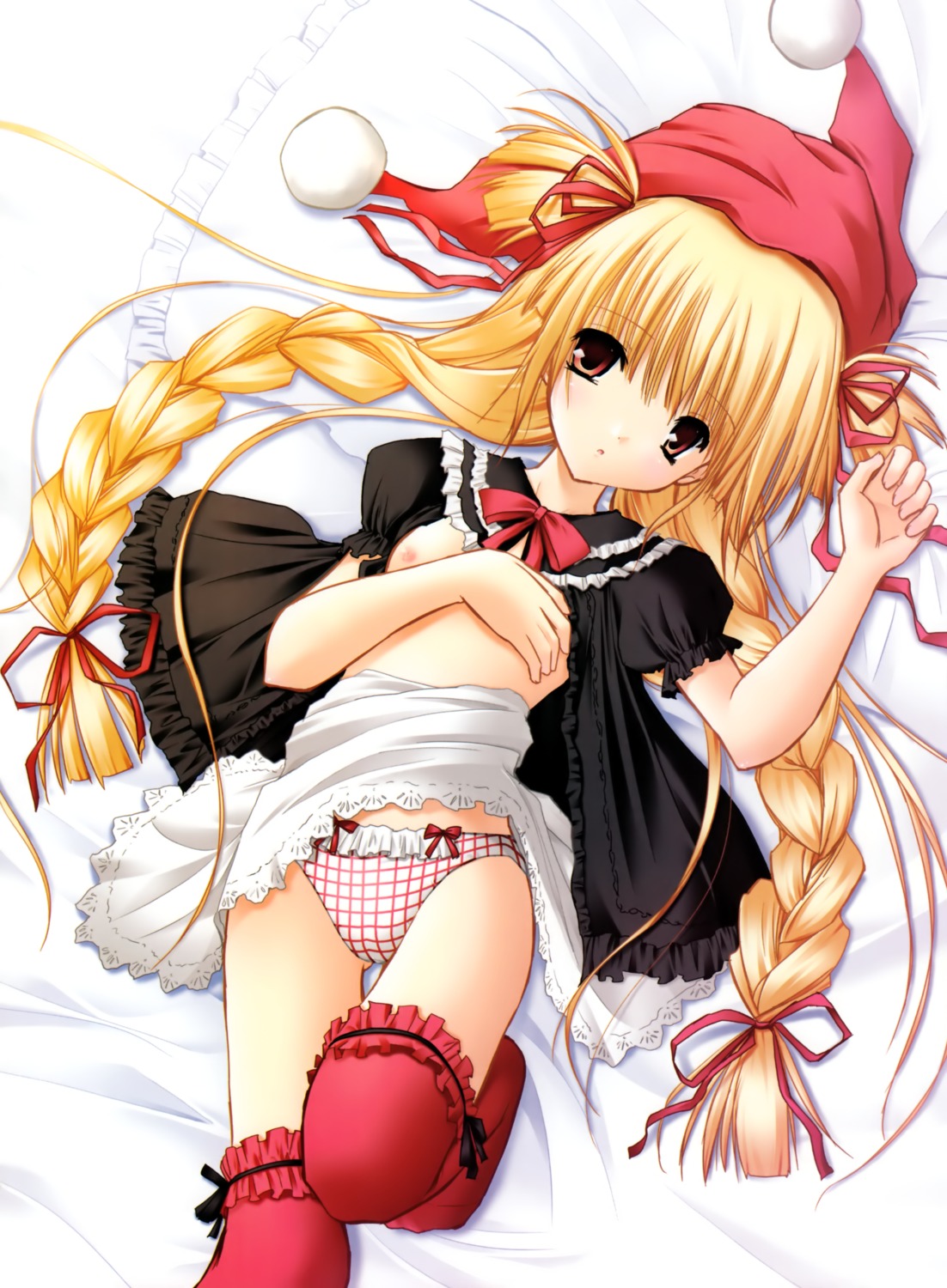 karen_(triptych) loli nimura_yuuji nipples pantsu thighhighs triptych