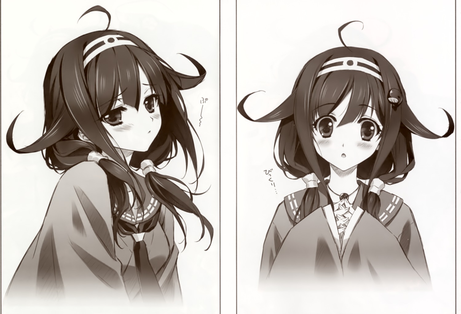 carnelian kantai_collection monochrome ryuuhou_(kancolle) taigei_(kancolle)