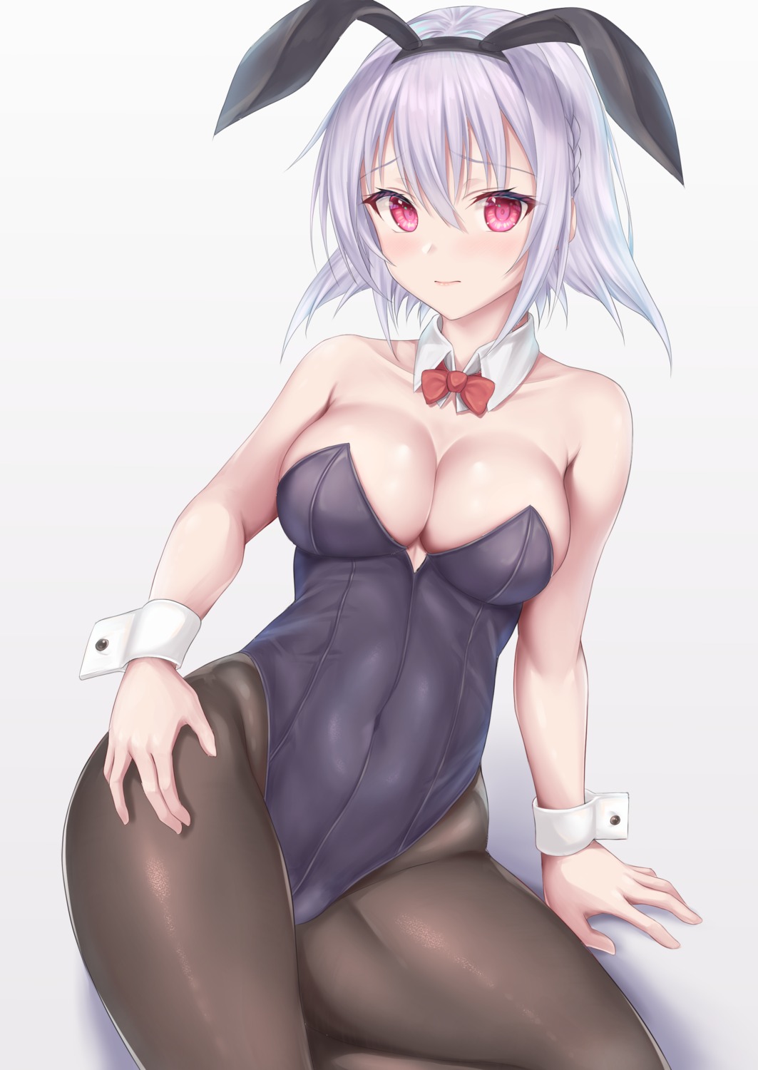 animal_ears bunny_ears bunny_girl cameltoe no_bra pantyhose shu-ri tenka_hyakken