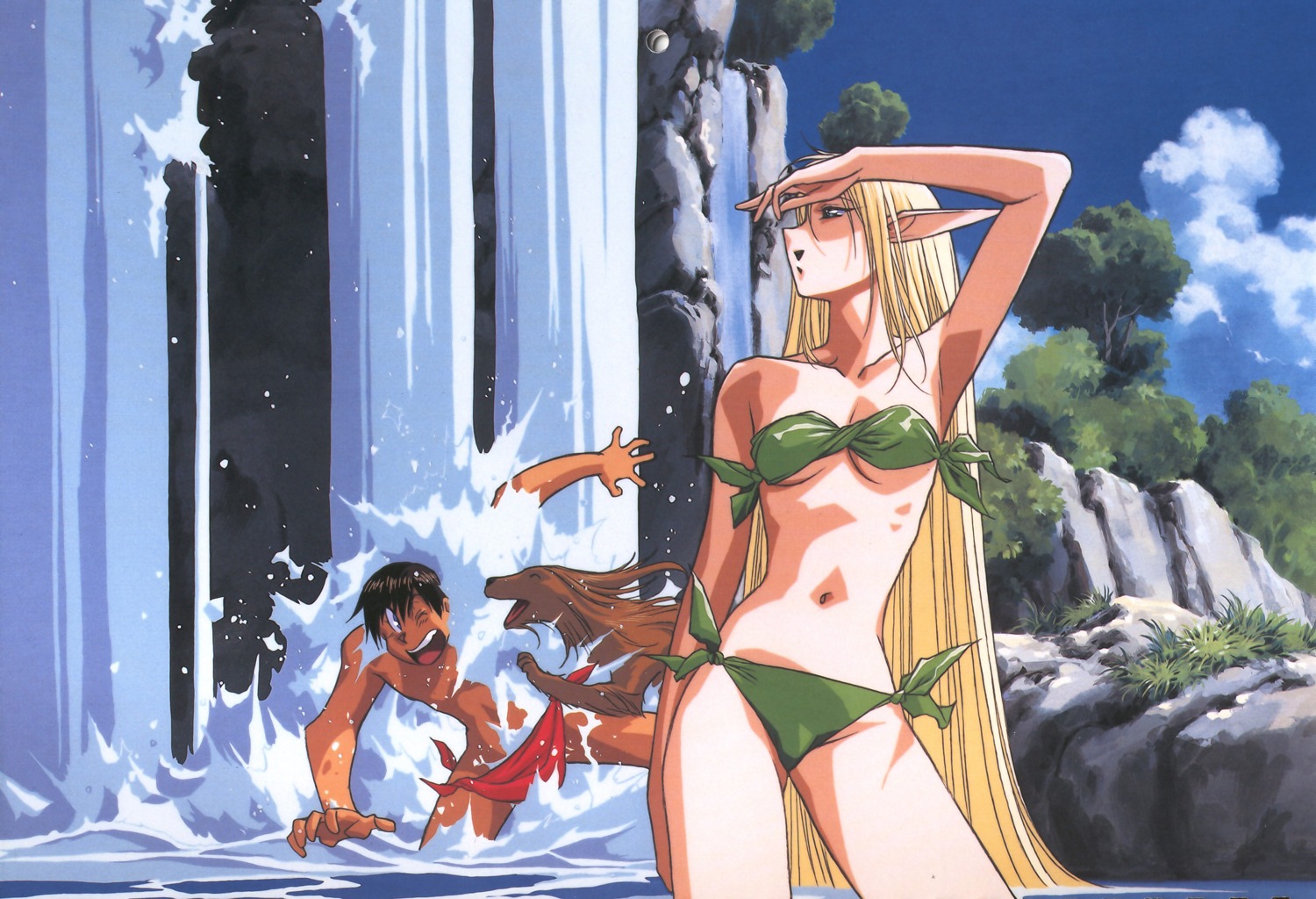 bikini deedlit elf parn pointy_ears record_of_lodoss_war swimsuits