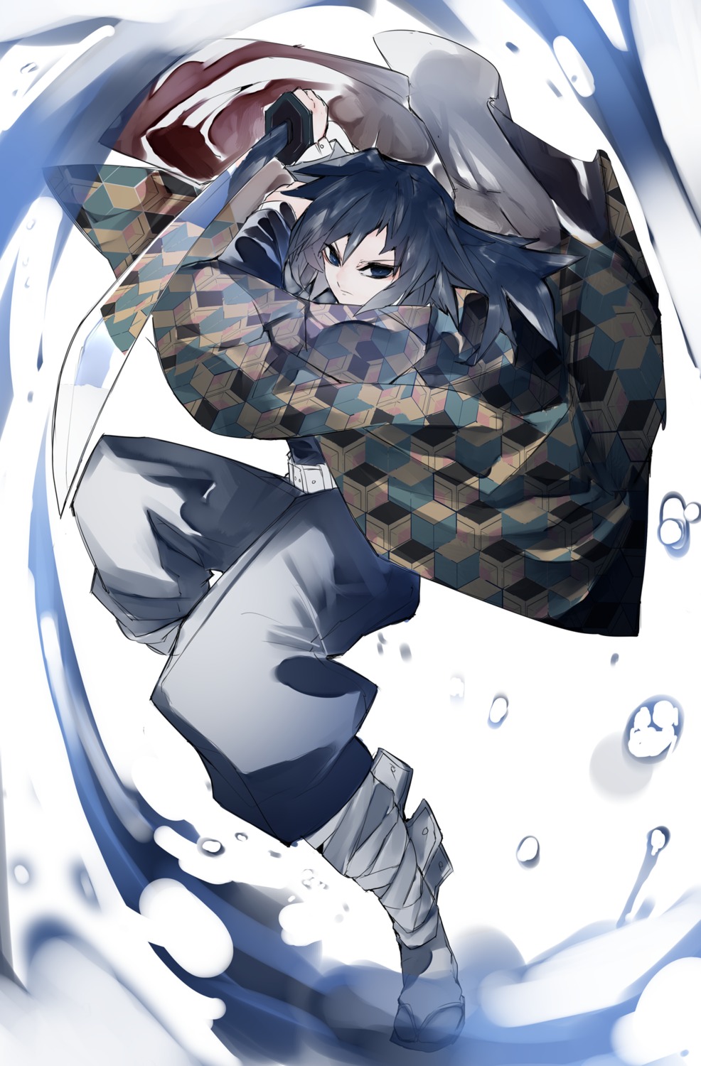 ikurauni kimetsu_no_yaiba male sword tomioka_giyuu