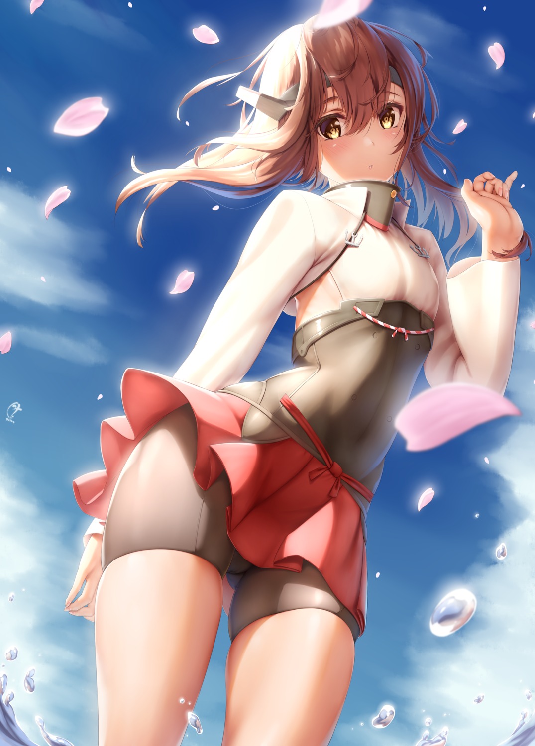 etsunami_kumita kantai_collection skirt_lift taihou_(kancolle)