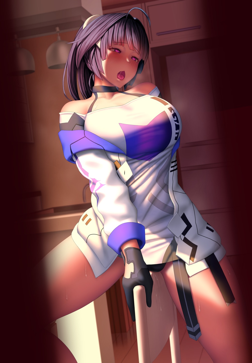 asamurasaki benghuai_xueyuan dress honkai_impact masturbation pantsu pussy_juice raiden_mei