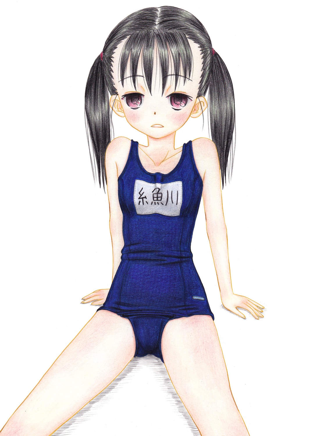 cameltoe hidaka_medaka loli school_swimsuit swimsuits