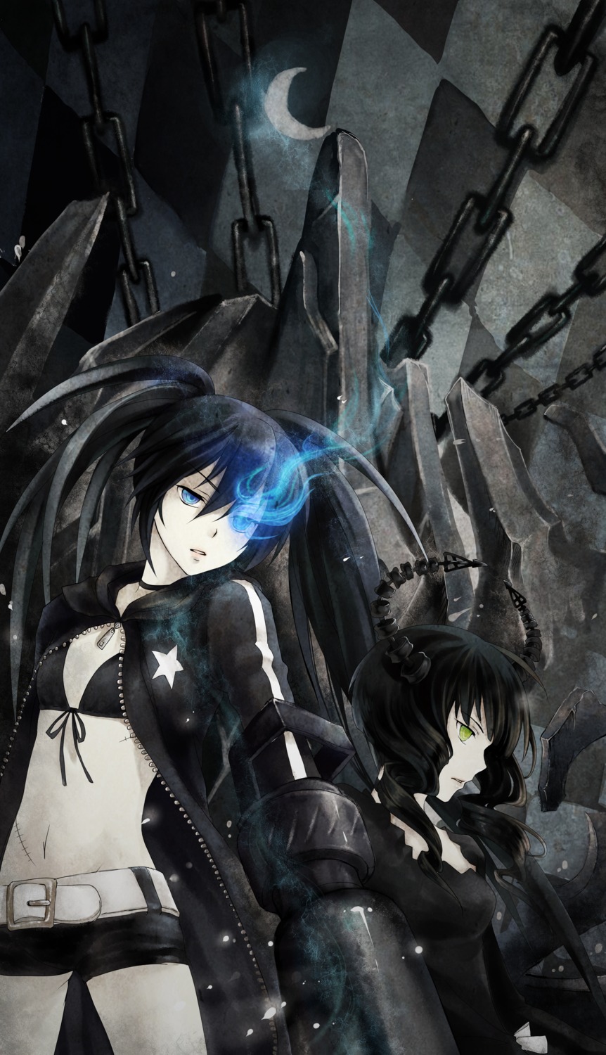 bikini_top black_rock_shooter black_rock_shooter_(character) dead_master fhalei horns swimsuits vocaloid