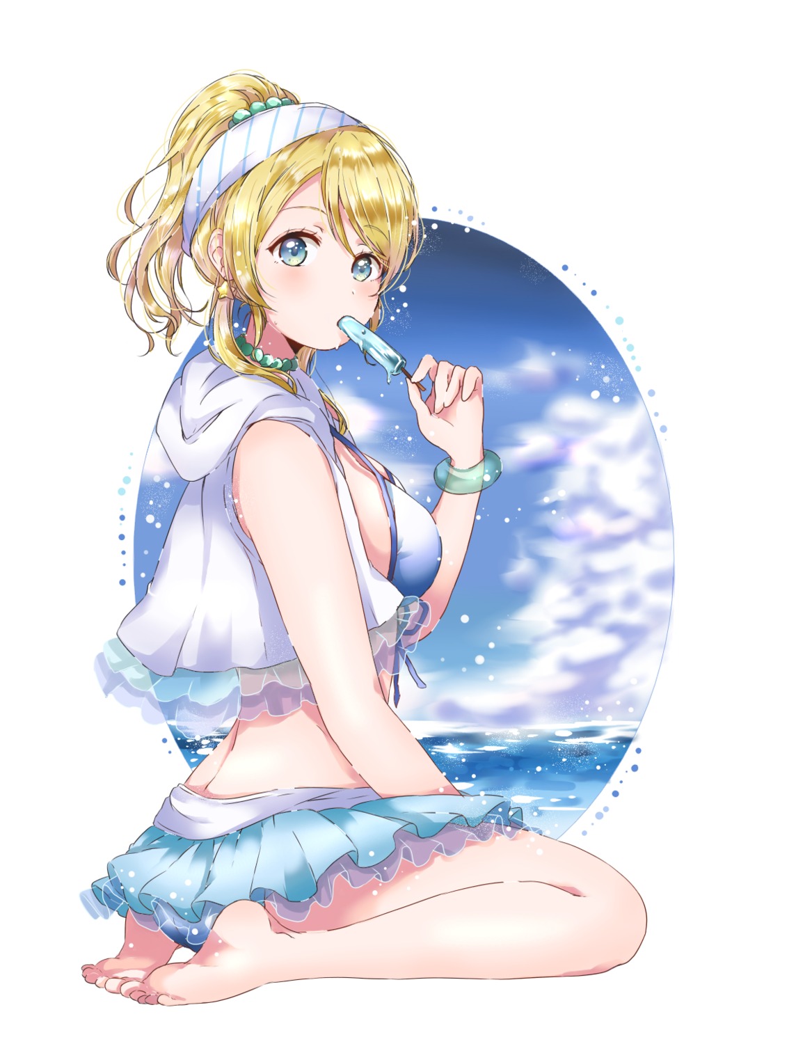 ayase_eli bikini feet kaisou_(0731waka) love_live! swimsuits