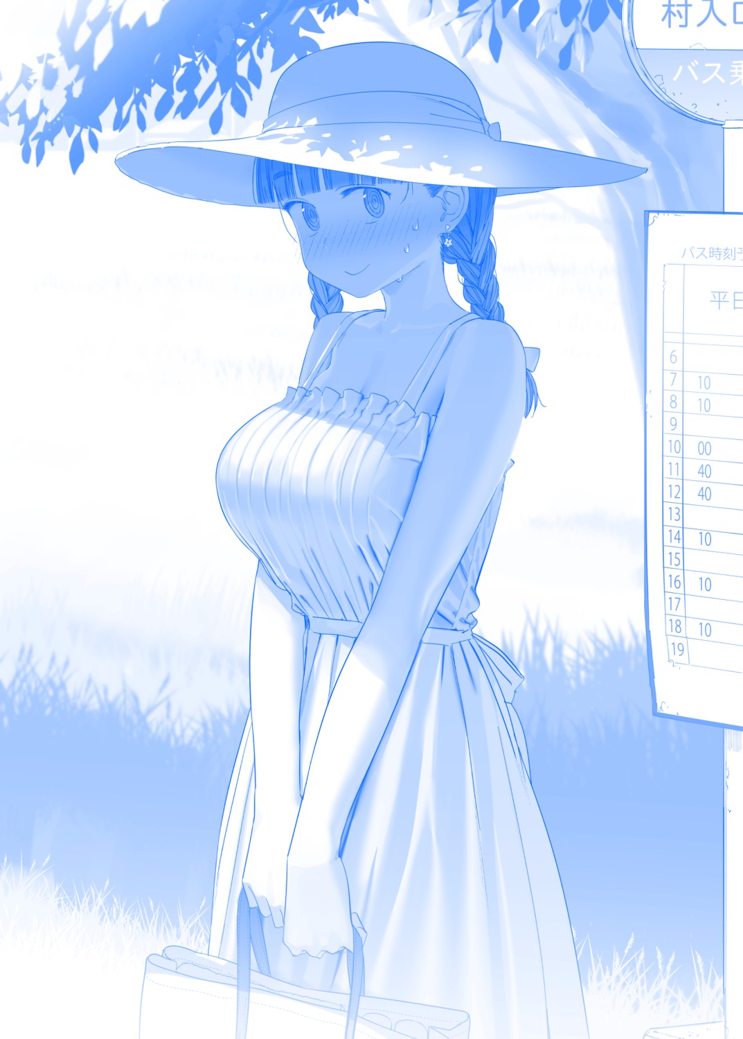 dress getsuyoubi_no_tawawa gurume-chan himura_kiseki monochrome summer_dress