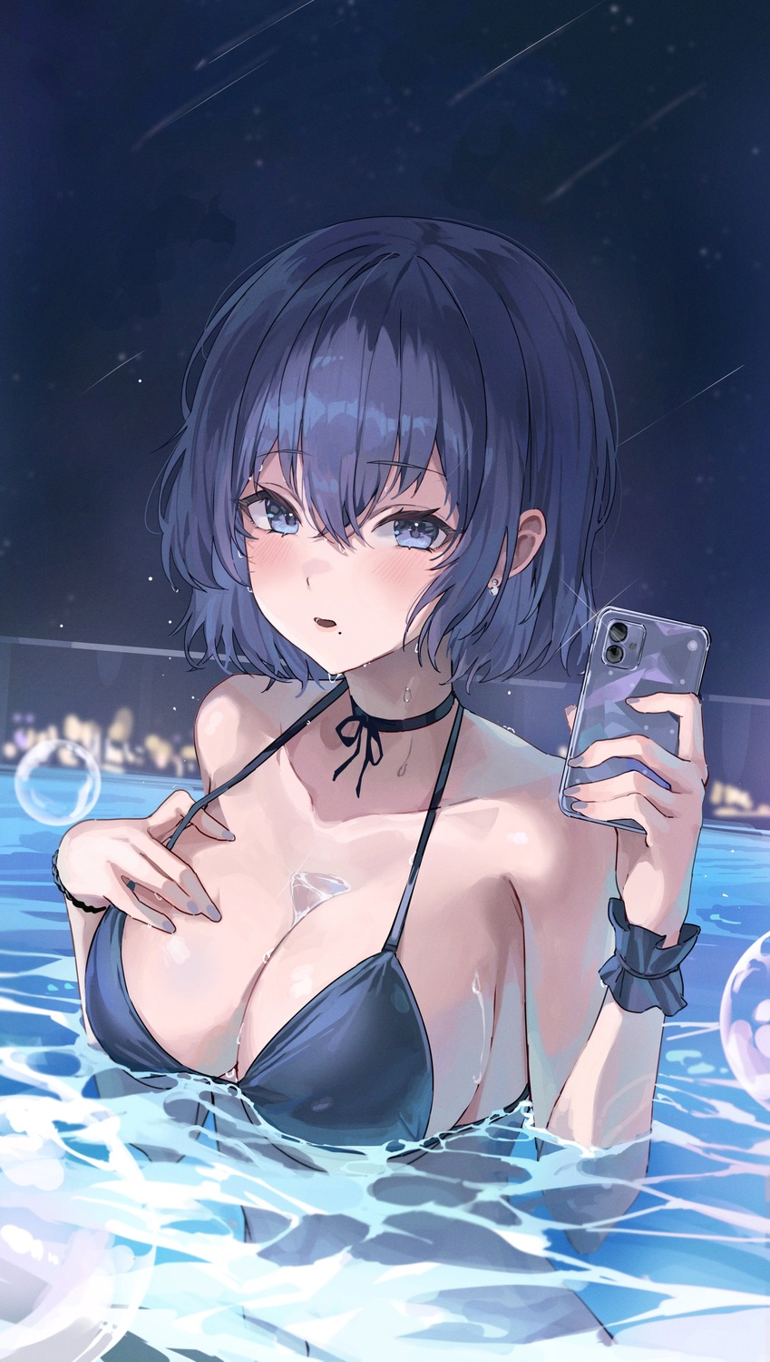 2gong_(9ujin_) bikini_top selfie swimsuits wet