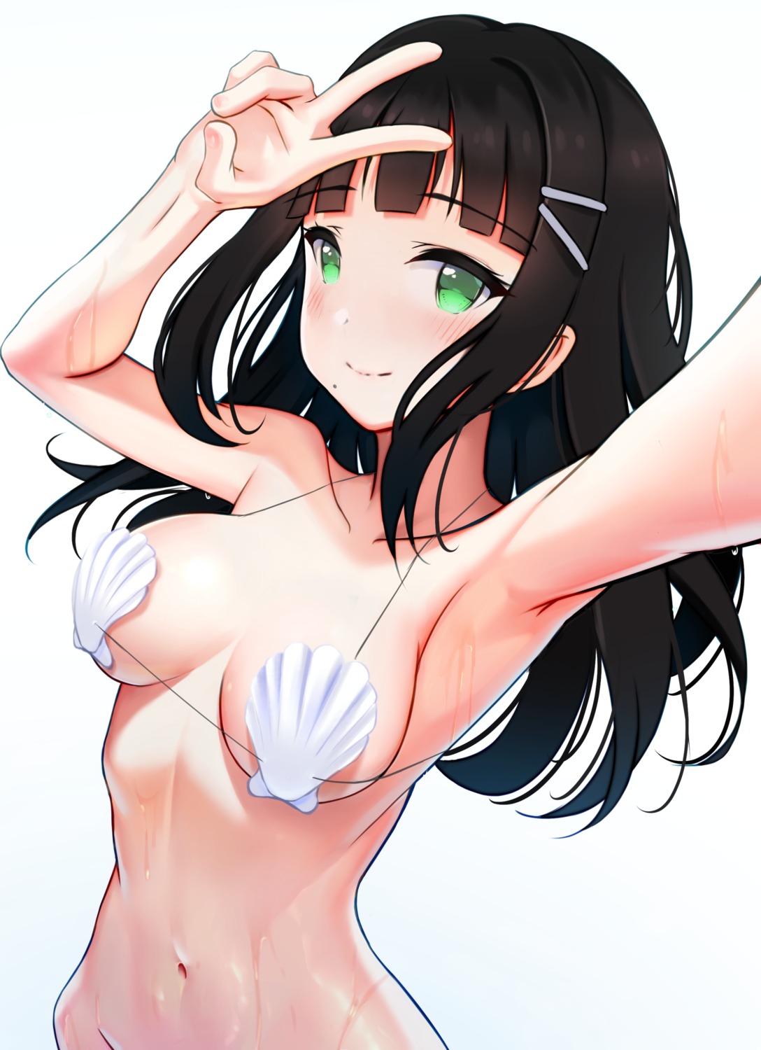 bikini_top bottomless kurosawa_dia love_live!_sunshine!! minted swimsuits wet