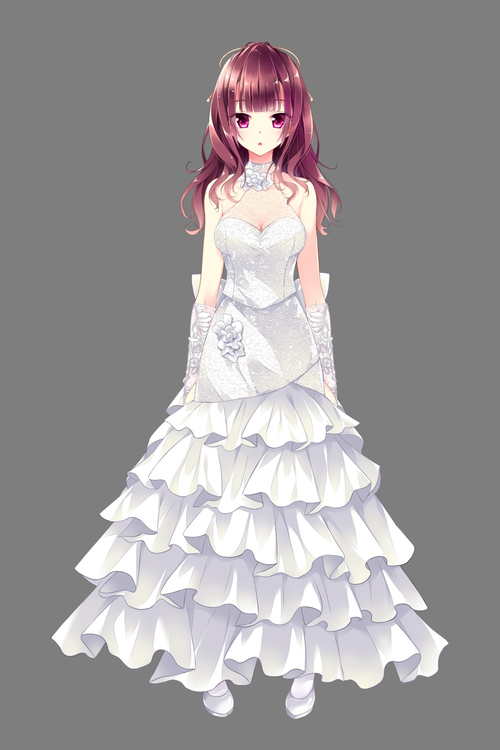 cleavage dress ensemble_(company) golden_marriage hayakawa_harui heels ichijouji_touko transparent_png wedding_dress