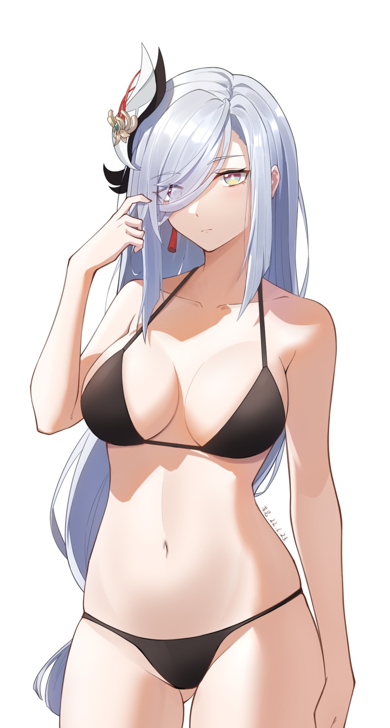 bikini genshin_impact shenhe sukaliya swimsuits