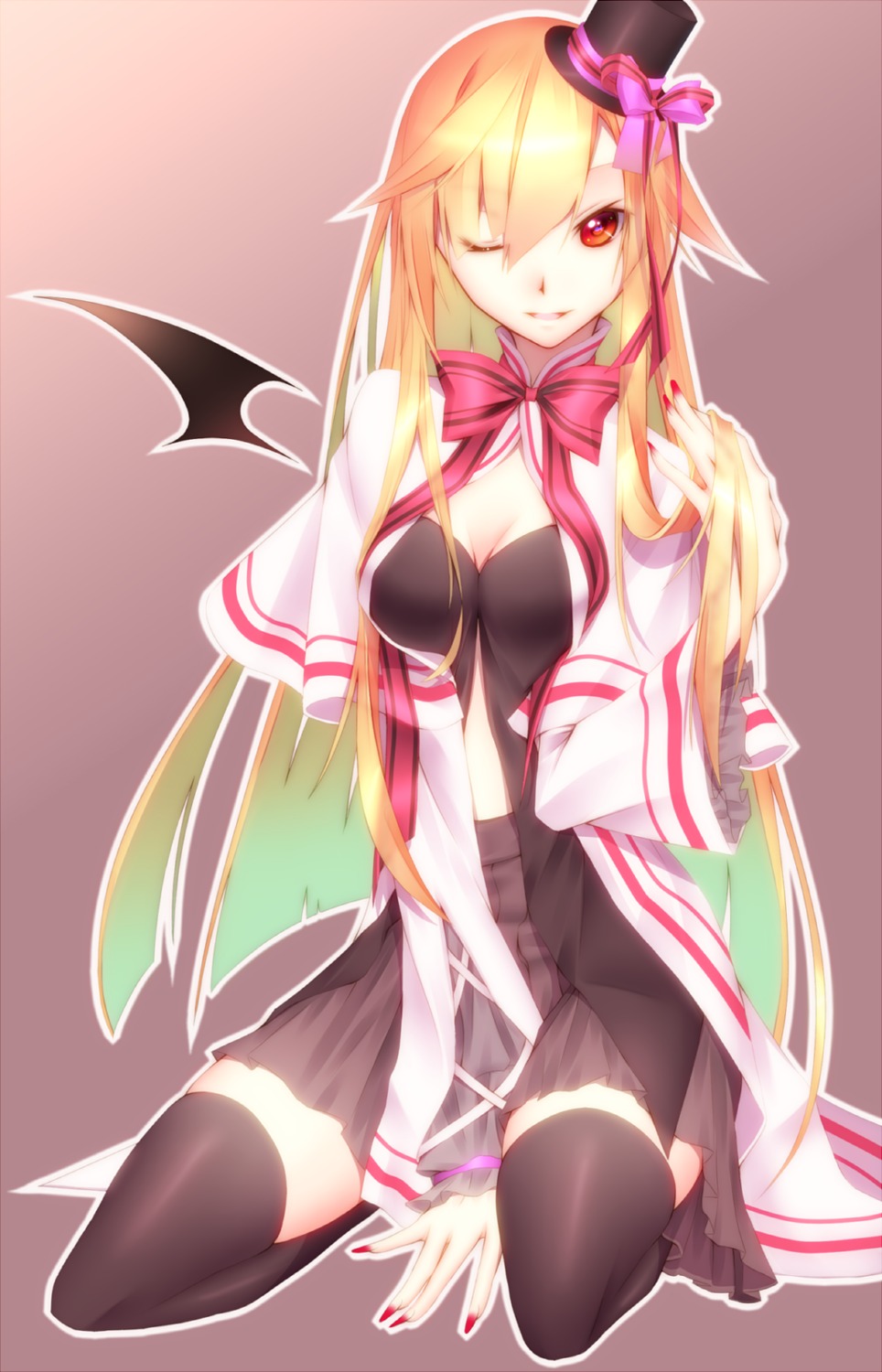 cleavage kawasaki_toiro thighhighs wings