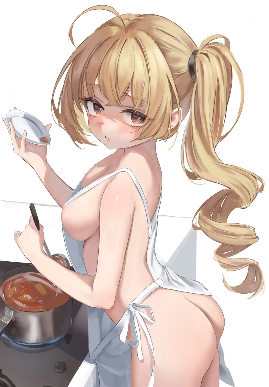 areola ass hong_(vsak3373) luciana_de_montefio naked_apron zenless_zone_zero