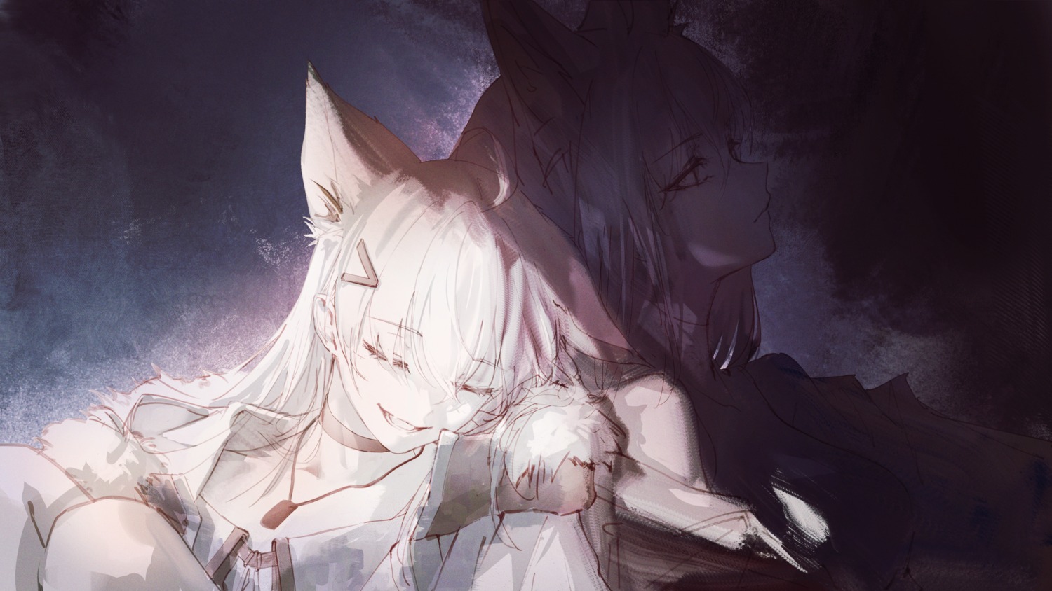 animal_ears hololive hololive_gamers hyde_(tabakko) kitsune kurokami_fubuki shirakami_fubuki sketch