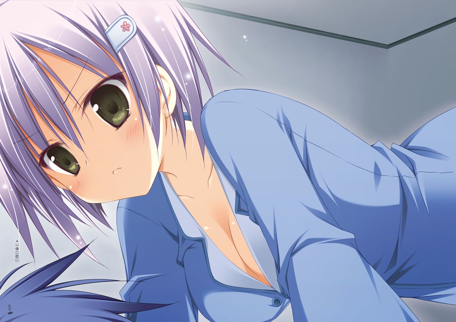 cleavage firill_crest juuoumujin_no_fafnir korie_riko mononobe_yuu no_bra open_shirt pajama