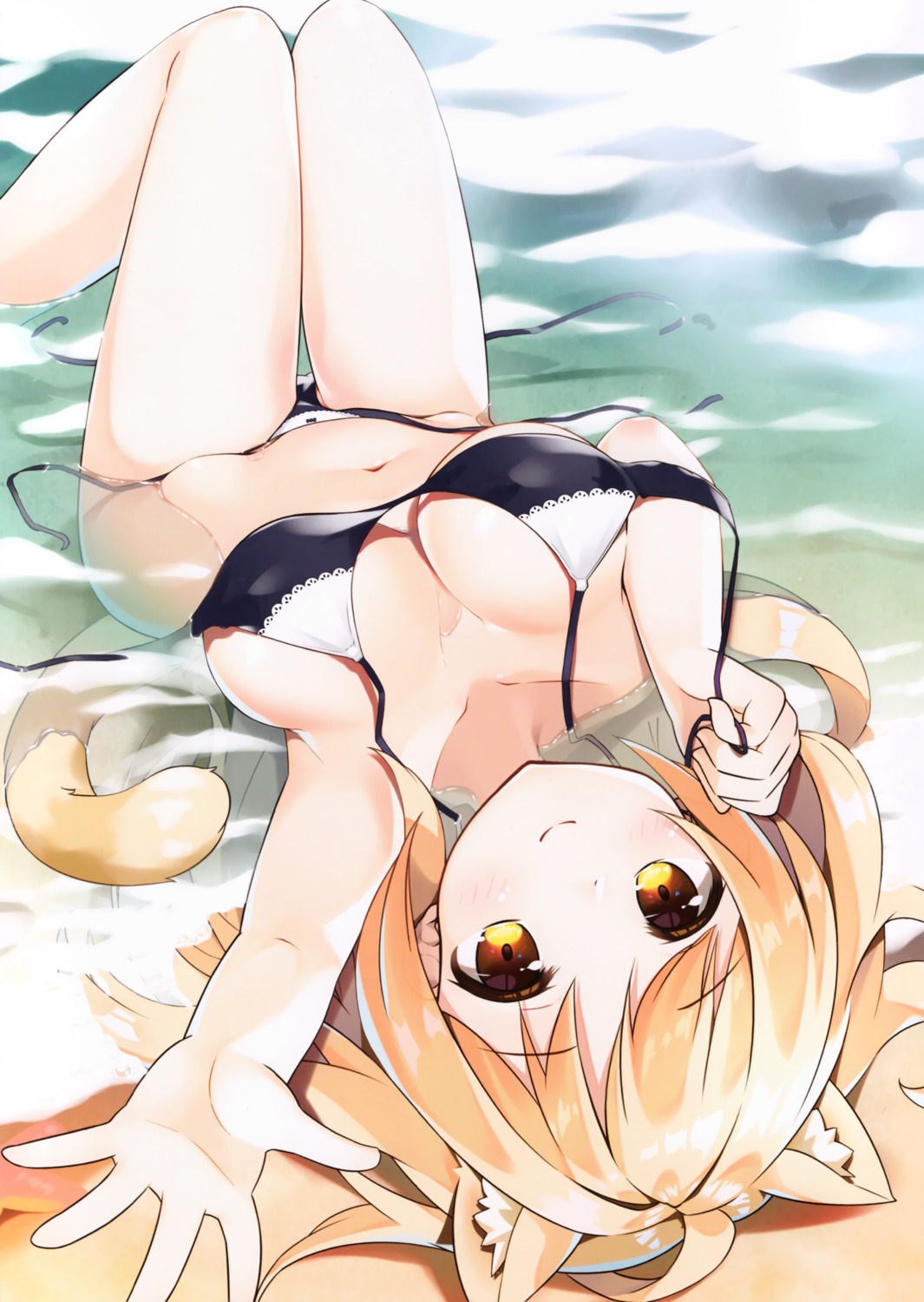 animal_ears bikini kutata nekomimi swimsuits tail wata★punch wet