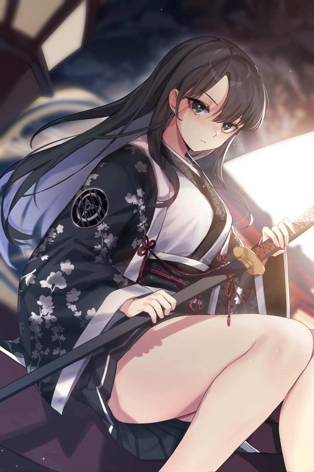 japanese_clothes mendou_kusai sword