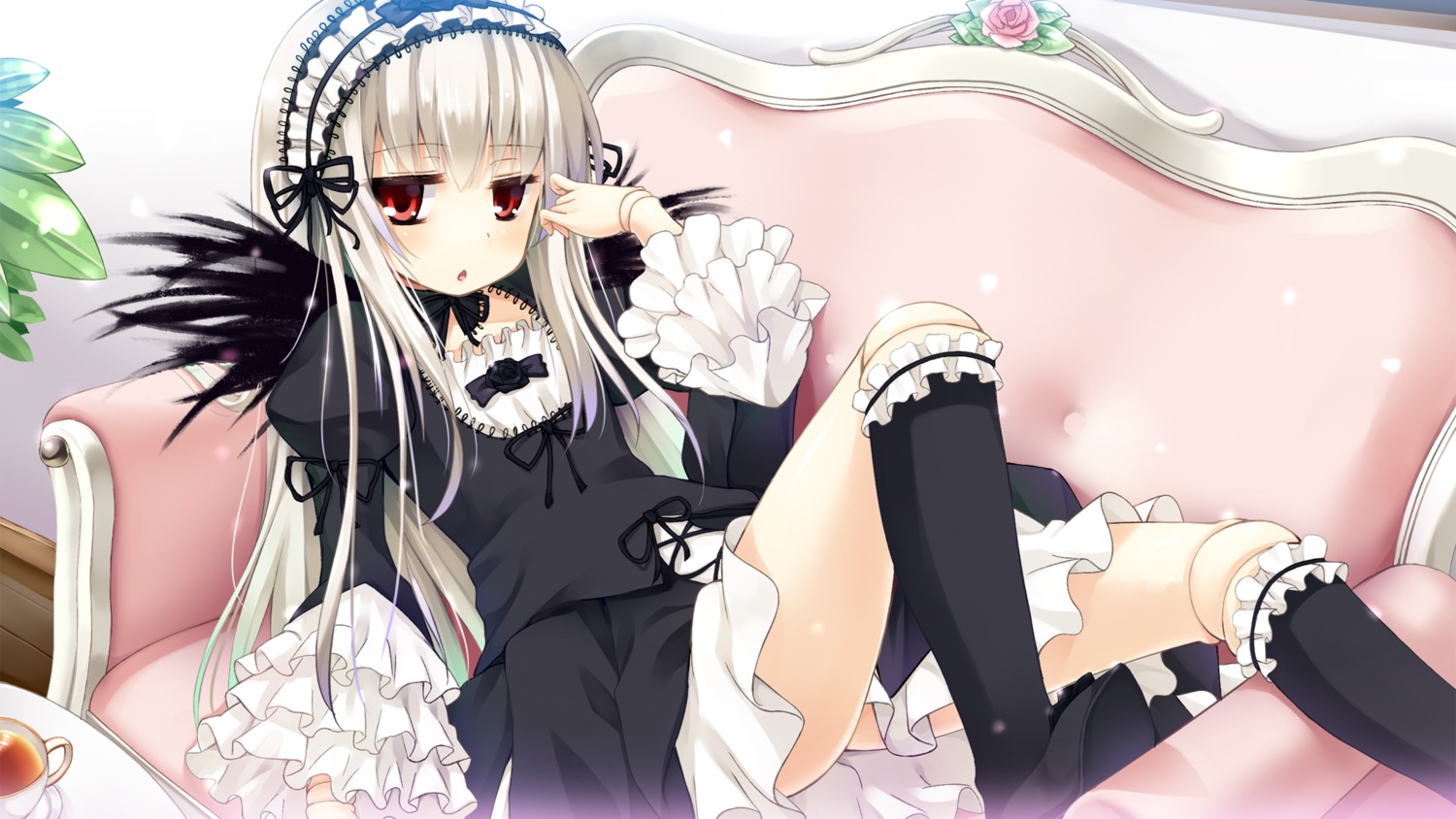 asa_(swallowtail) gothic_lolita lolita_fashion rozen_maiden suigintou wallpaper wings