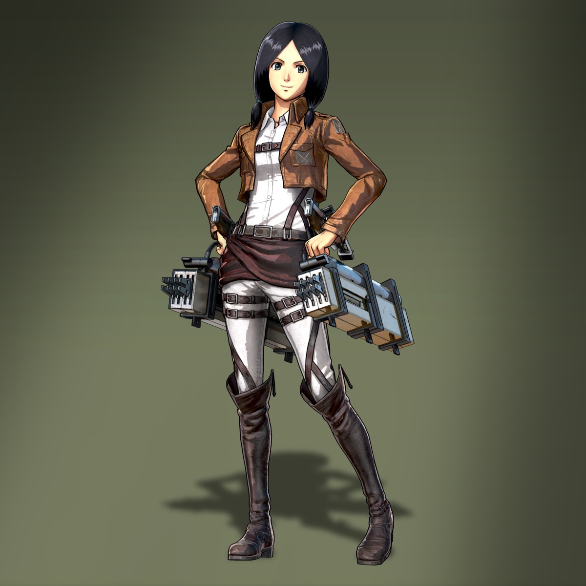 cg gun mina_caroline shingeki_no_kyojin uniform weapon