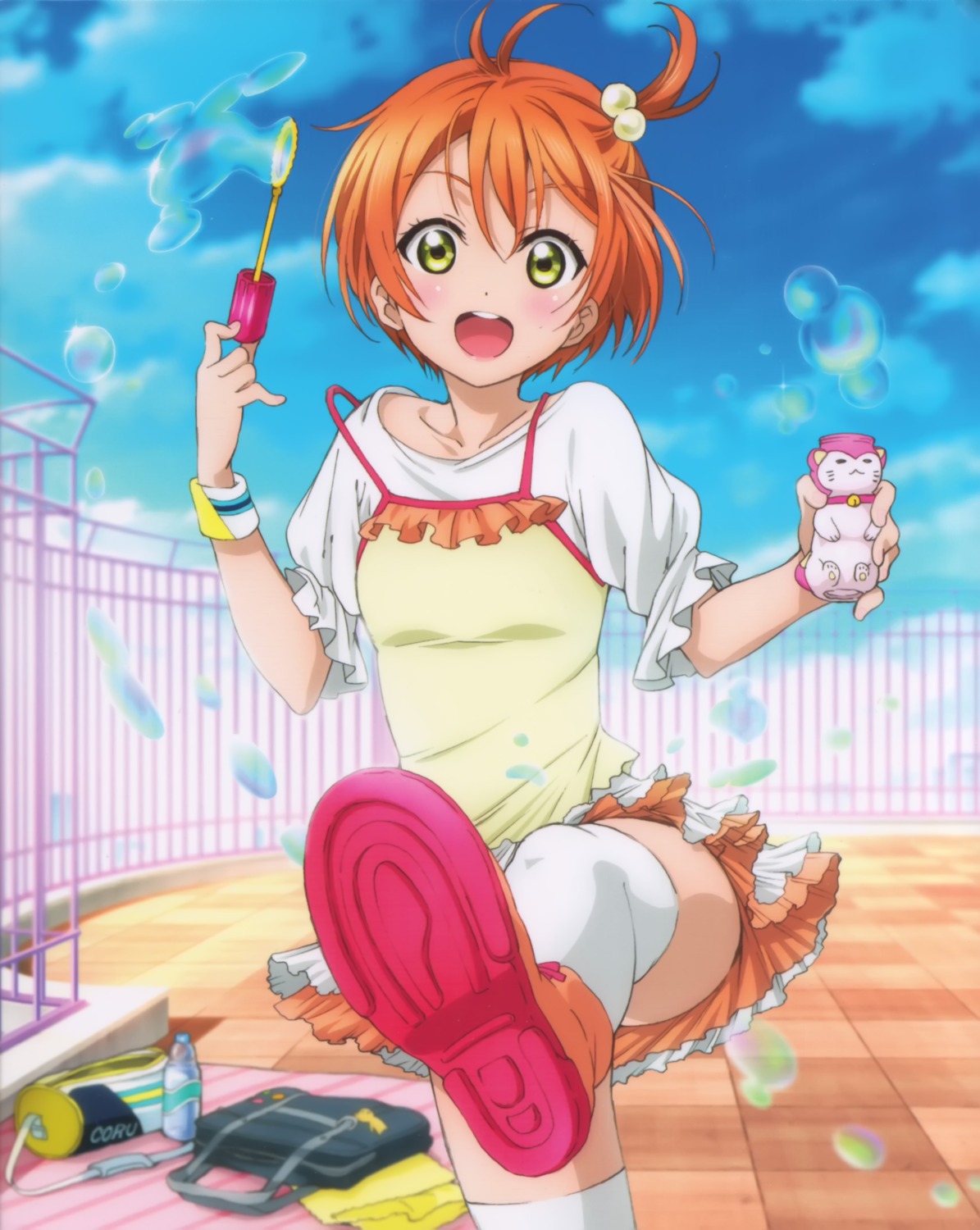 hoshizora_rin love_live! thighhighs