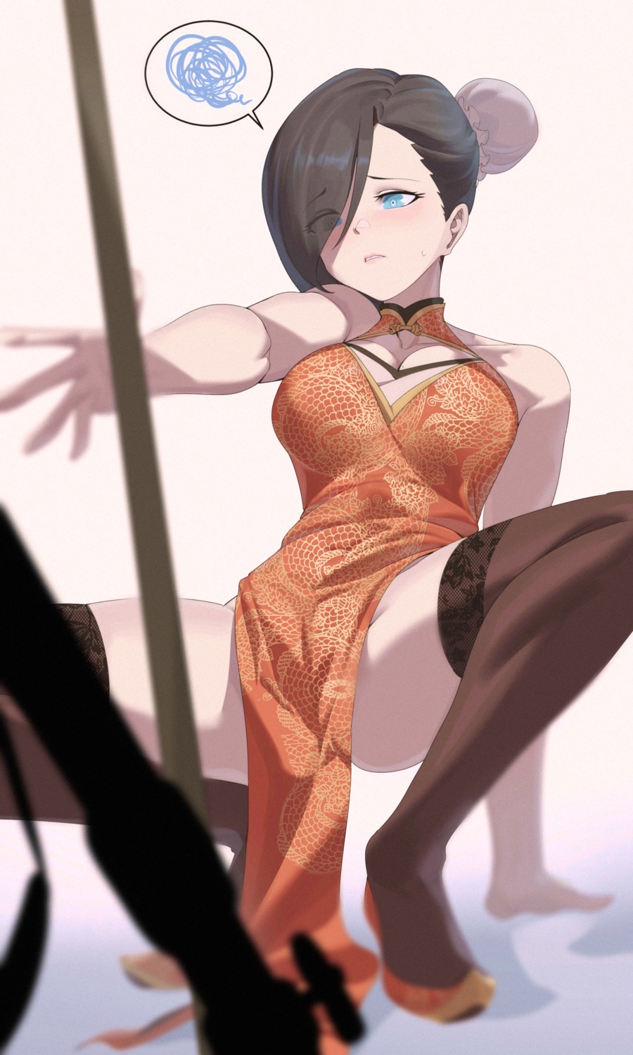 chinadress cleavage jin_rou thighhighs