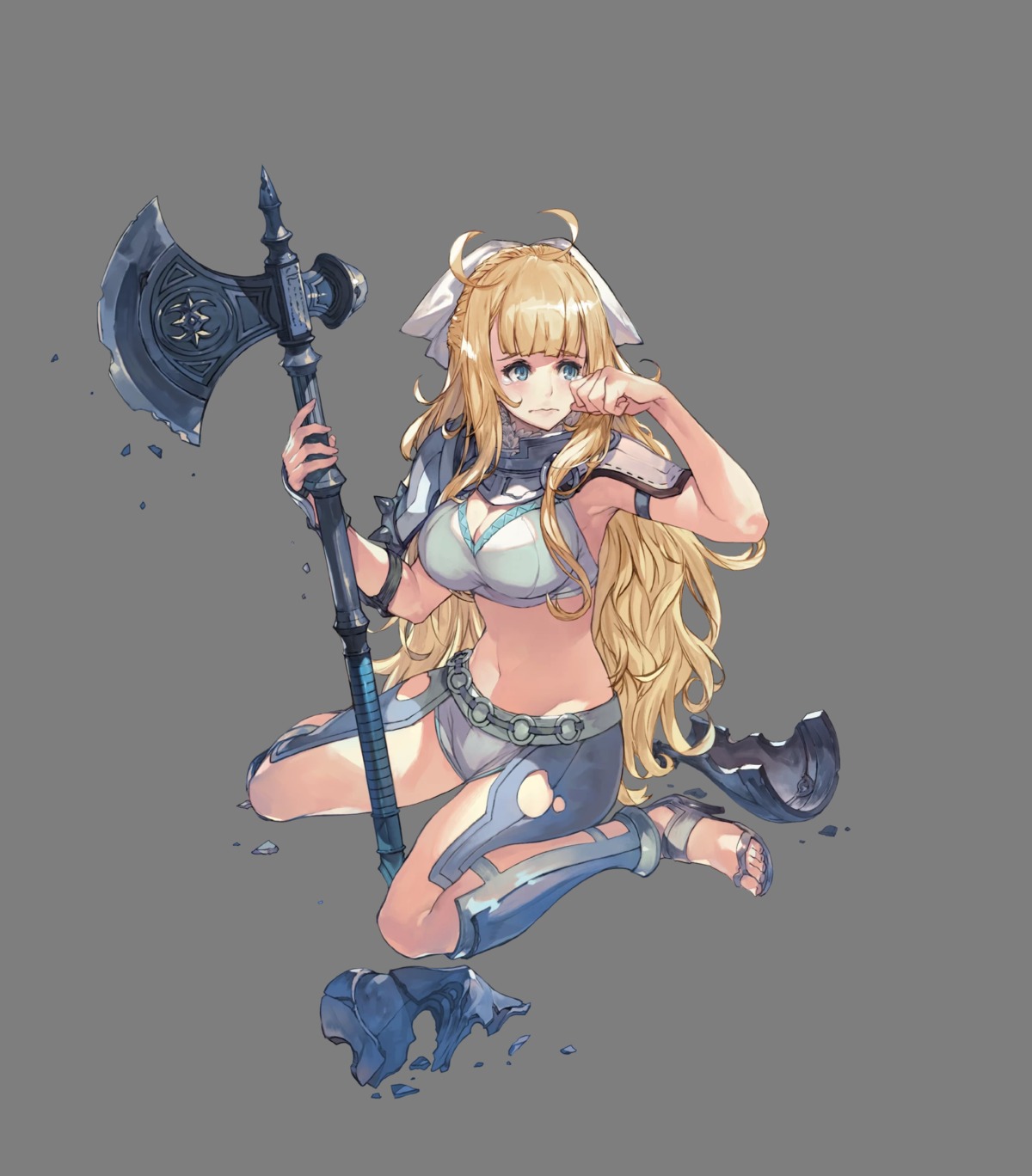 armor bikini_armor charlotte_(fire_emblem) cleavage fire_emblem fire_emblem_if heels nintendo torn_clothes weapon yoshihisa