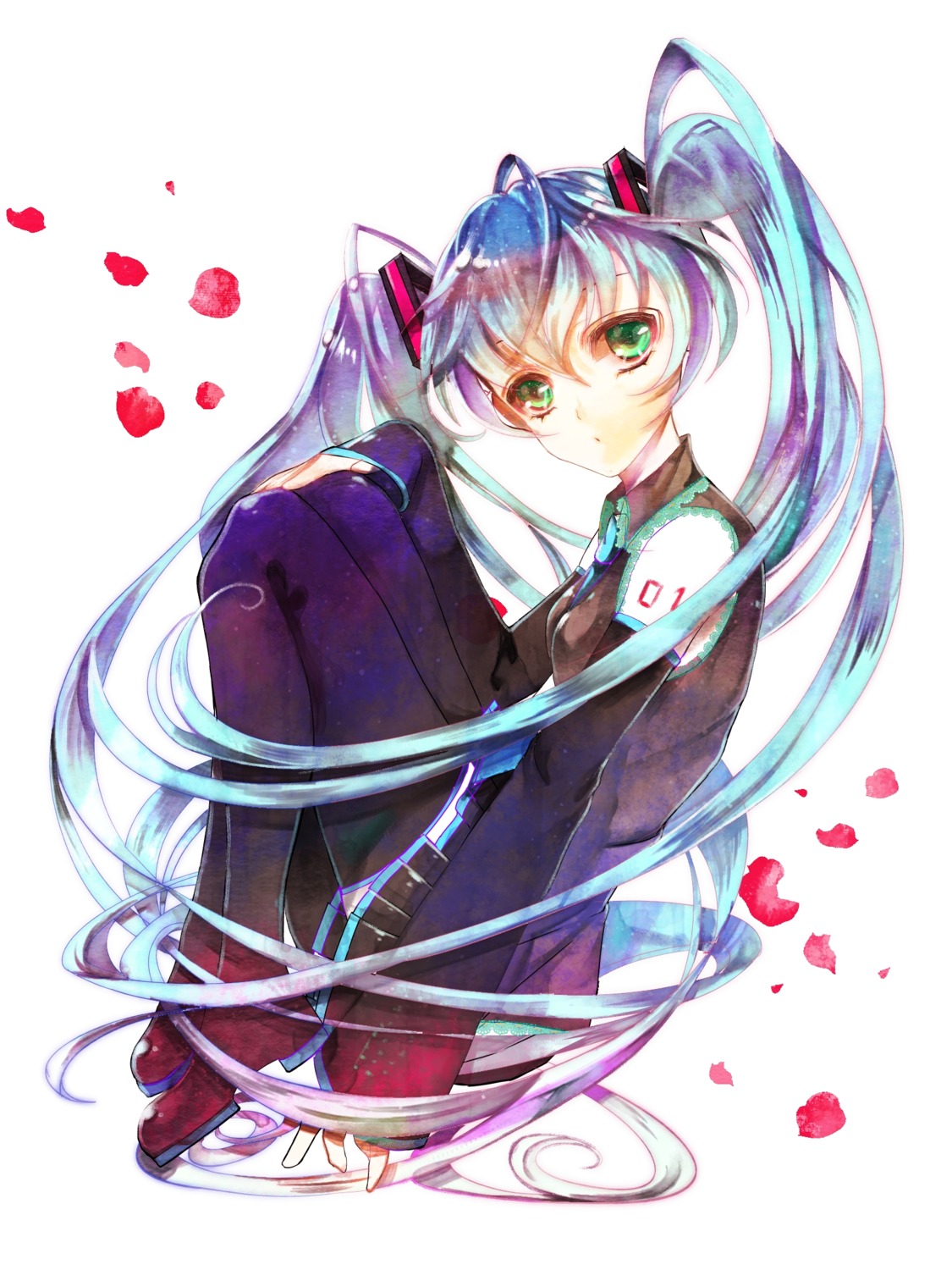 akatsuki_(aliceice) hatsune_miku thighhighs vocaloid