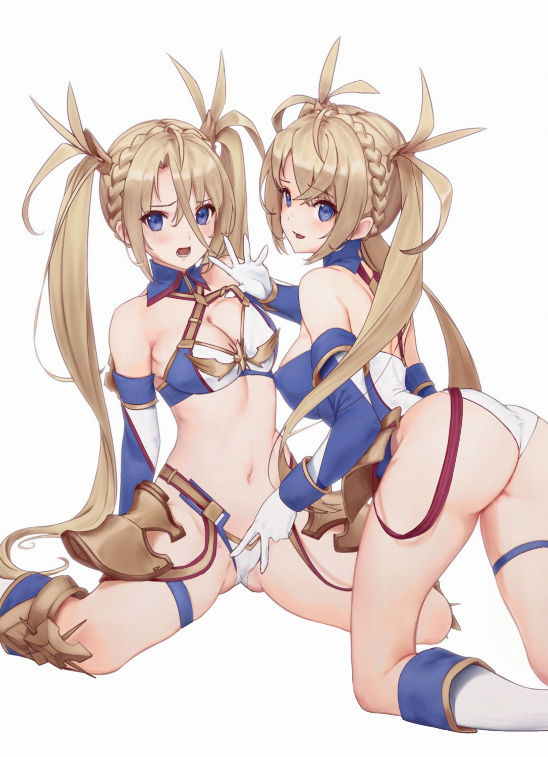 anouetto armor ass bikini_armor bradamante_(fate) cameltoe cleavage fate/grand_order garter leotard