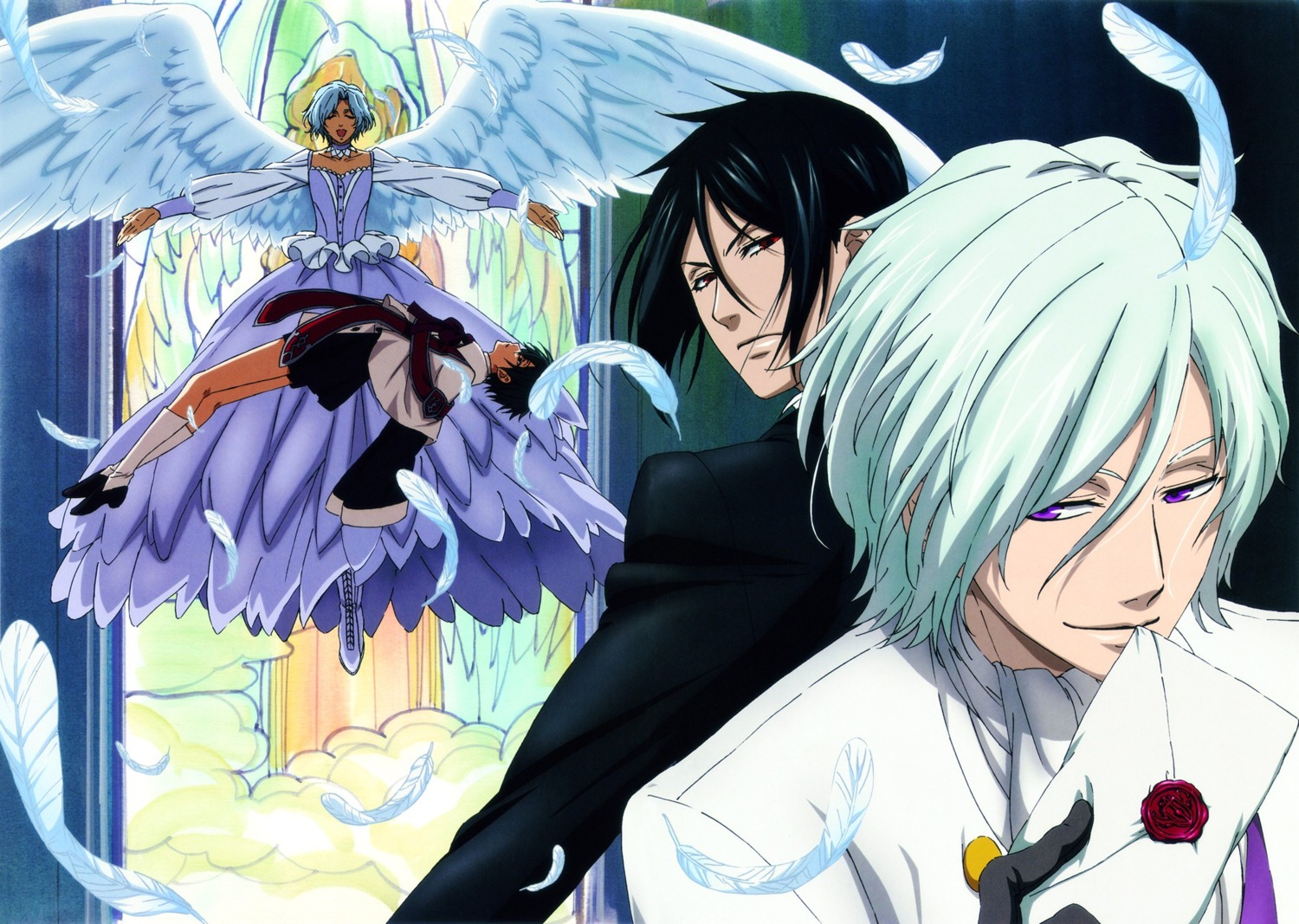 ciel_phantomhive kuroshitsuji male sebastian_michaelis wings