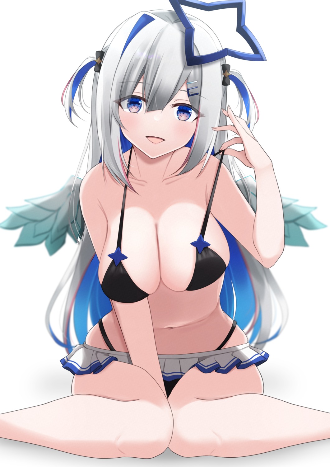 amane_kanata angel bikini hololive kamesys swimsuits wings