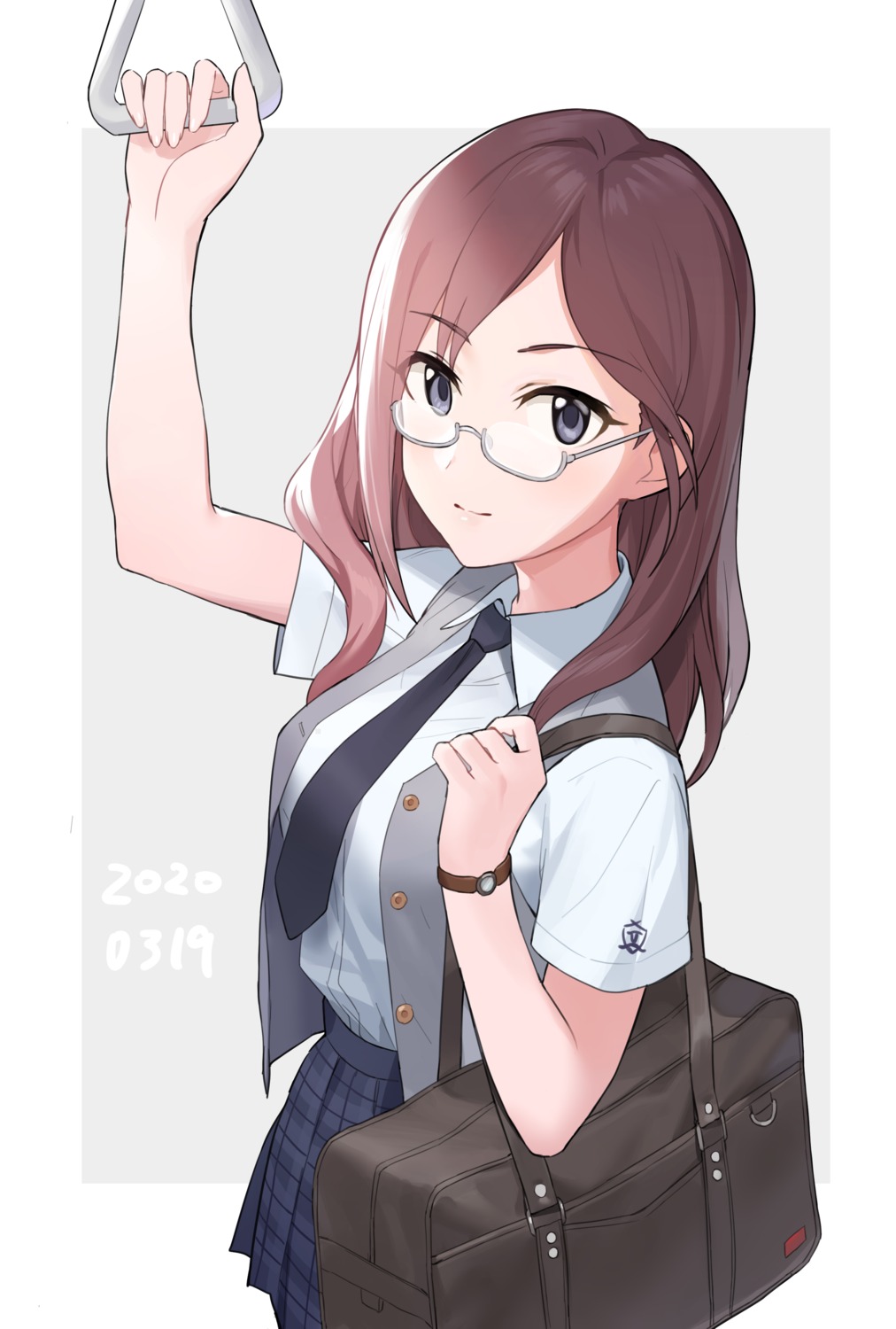 megane onao seifuku the_idolm@ster the_idolm@ster_cinderella_girls yagami_makino