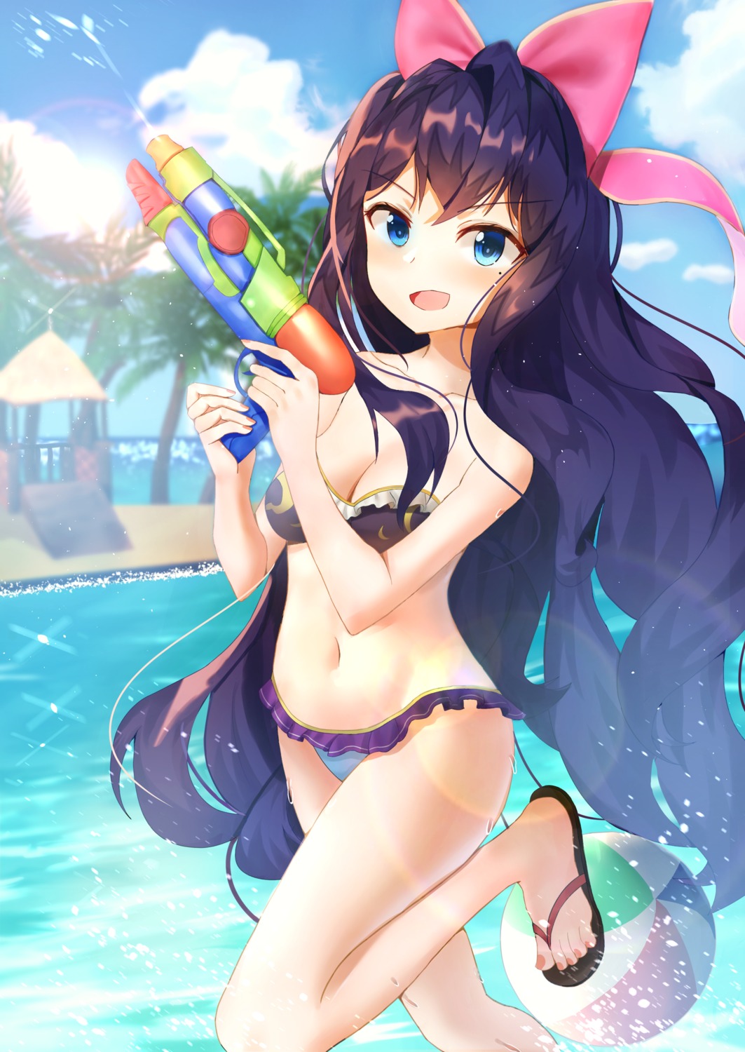 bikini cleavage gun refile swimsuits teria_saga