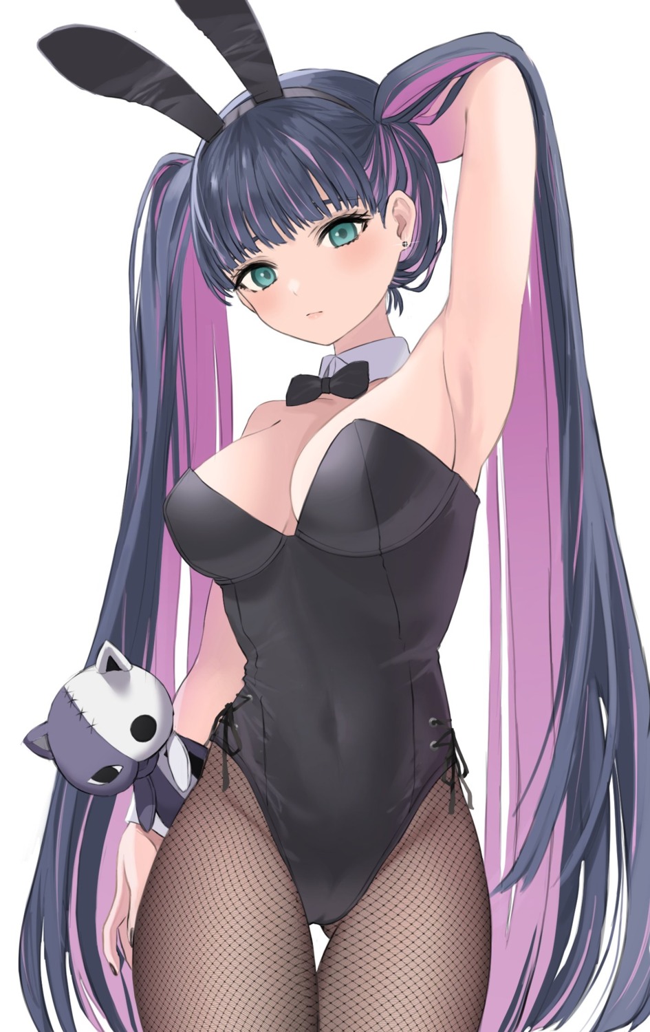 animal_ears bunny_ears bunny_girl cameltoe fishnets no_bra panty_&_stocking_with_garterbelt pantyhose stocking sutochan