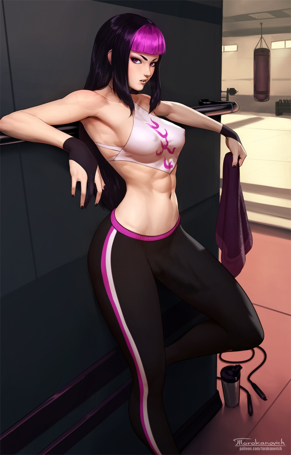 erect_nipples futanari gym_uniform han_juri no_bra street_fighter street_fighter_iv tarakanovich