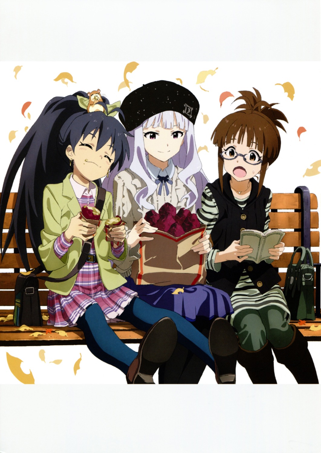 akizuki_ritsuko ganaha_hibiki matsuo_yuusuke megane pantyhose shijou_takane the_idolm@ster